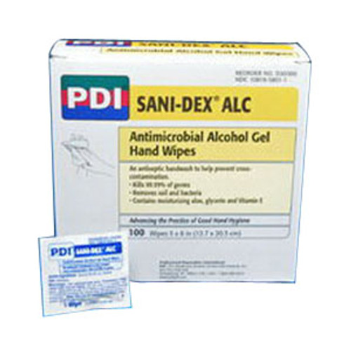 PDI D43600 - Hand Sanitizing Wipe Sani-Hands® 100 Count Ethyl Alcohol Wipe Individual Packet