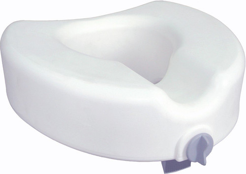 Drive Medical 12014 - Raised Toilet Seat Premium 4-1/2 Inch Height White 300 lbs. Weight Capacity