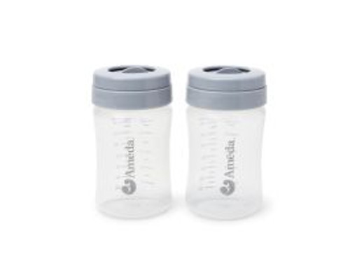 Ameda 102X14 - Ameda Mya Replacement Bottles With Rings & Caps