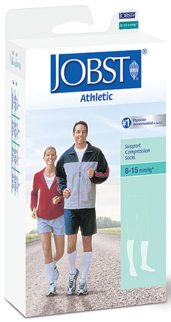 BSN 110451 - Compression Socks JOBST® Athletic Knee High Large White Closed Toe