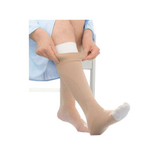 BSN 114481 - UlcerCare Knee-High Compression Stockings with Liner, Large, Beige