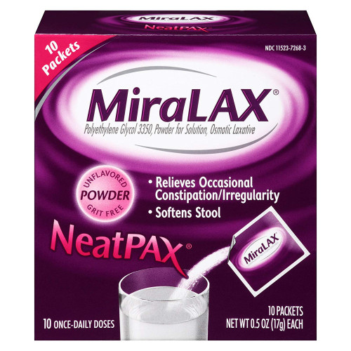 Bayer 41100806765 - Miralax Single Dose Sachets (17 GRAMS), 10 ct