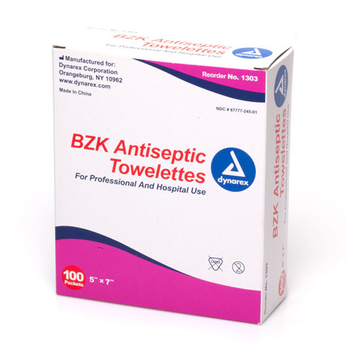 Cardinal Health MW-ABZK - BZK Antiseptic Towelette 5" x 7"
