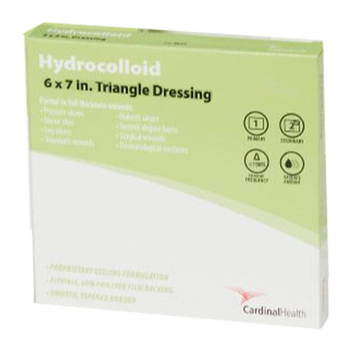 Cardinal Health HCTRI - Cardinal Health Hydrocolloid Dressing, 6" x 7" Triangle