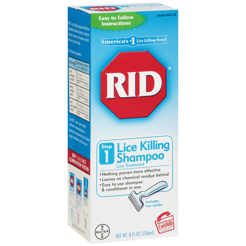 Cardinal Health 1131085 - Rid Lice Treatment Shampoo with Comb 2 oz., Piperonyl Butoxide/Pyrethrins