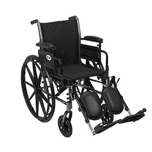 Drive Medical K316DDA-ELR - Cruiser III Light Weight Wheelchair with Flip Back Removable Desk Arms and Elevating Leg Rest (K316DDA-ELR)