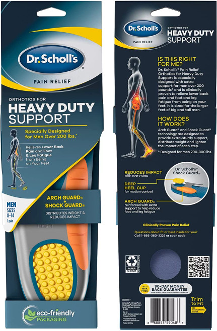 Emerson 87104125 - Dr. Scholl's Pain Relief Orthotics for Heavy Duty Support, One Pair