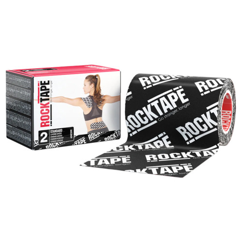 Implus Footcare 800715 - RockTape Mini Big Daddy Kinesiology Tape, 4" x 16.4' Roll, Medical, Black Logo
