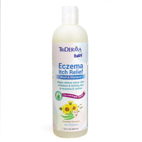 Genuine Virgin Aloe Corp 162123 - Triderma Baby, Eczema Itch Relief Wash & Shampoo, 12 oz