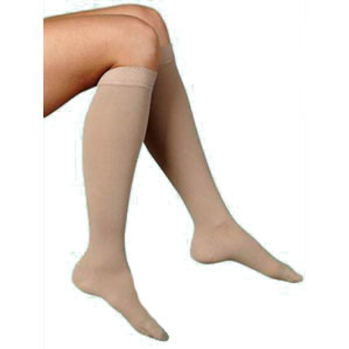 Juzo 2001ADFFSBSH514 - Soft Knee-High, 20-30 mmHg, Full Foot, Silicone Border, Short, Size 5, Beige