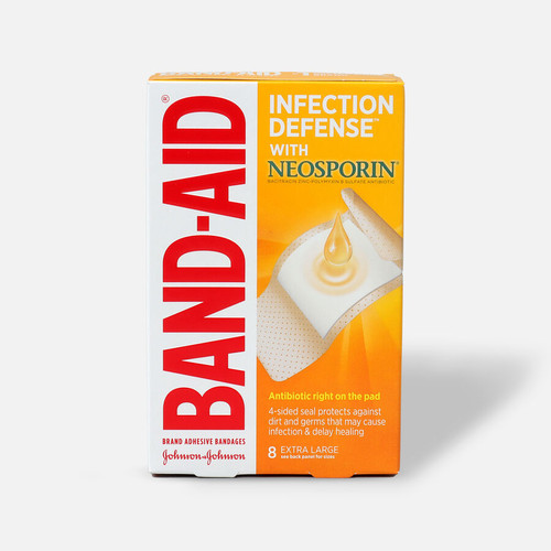 J&J 118337 - J & J Band-Aid First Aid Infection Defense XL 8 ct