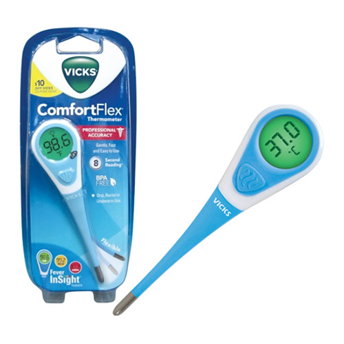 Vicks ComfortFlex Digital Thermometer with Fever InSight