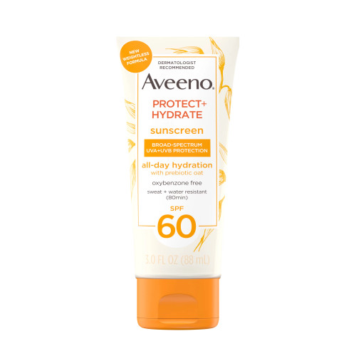 J&J 111946000 - Aveeno Protect + Hydrate Sunscreen Body Lotion, SPF 60, 3 oz