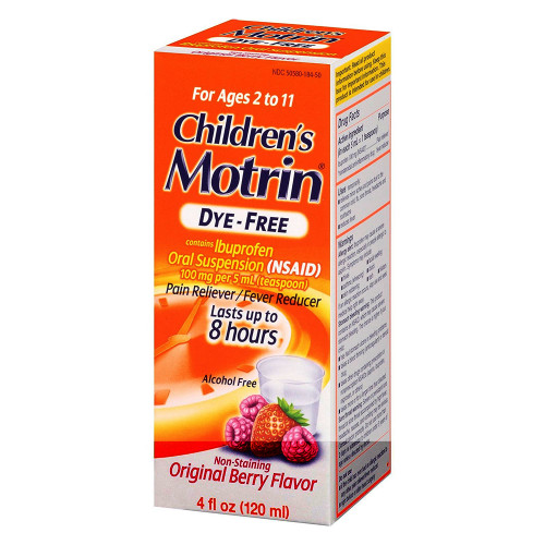 Children's Motrin Ibuprofen Oral Suspension, Berry Flavor Liquid, 4 fl oz