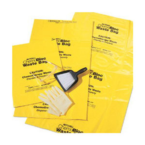Cardinal Health DP5043B - ChemoPlus Chemo Soft Waste Bag with Closure Tie 30 Gallon, Yellow