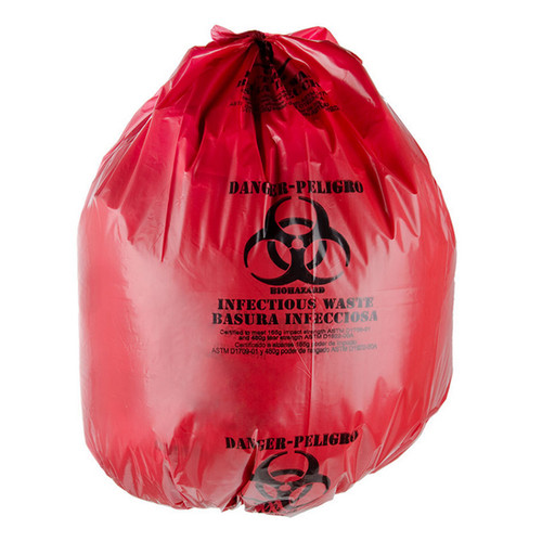 Medegen 45-43 - Biohazardous Waste Collection Bag, 1.25mil, 40" x 46", Red