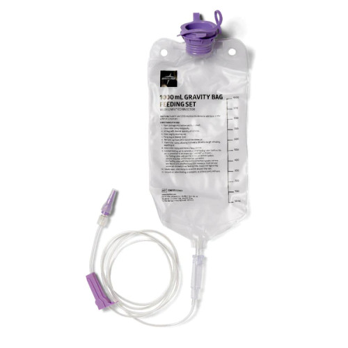 Medline ENFIT70503 - Gravity Feeding Set with ENFit Connector 1,000 mL Bag