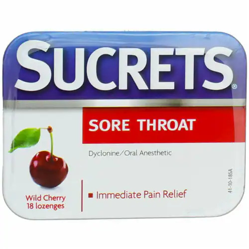 Medtech 363736851290 - Sucrets Wild Cherry Sore Throat Lozenges, 18 ct.