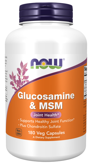 Now Health Group 3279 - NOW Foods Glucosamine & MSM V-Caps, 750/250mg, 180 ct