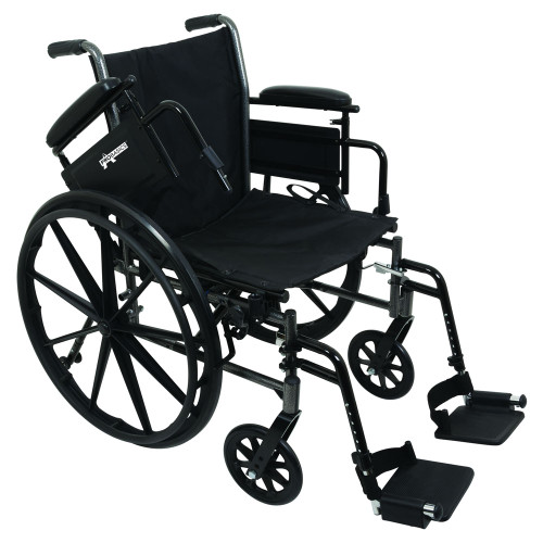 PMI WC31616DS - K3-Lite Wheelchair with Removable Desk-Length Arms and Swing-Away Footrests, 16" x 16"