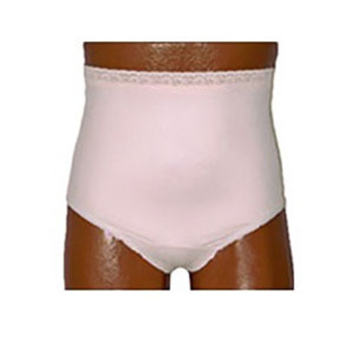 Team Options 80001ML-SP - Options Ladies' Basic With Built-In Barrier/Support, Soft Pink, Left-Side Stoma, Medium 6-7, Hips 37" - 41", Snap Closure