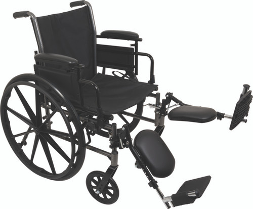 PMI WC31816DE - K3 Lightweight Wheelchair, 18" x 16" with Removable Desk-Length Arms and Elevating Leg Rest