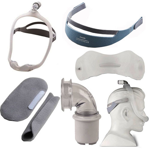 Respironics 1116691 - DreamWear Mask with Medium Cushion, Large Frame and Headgear