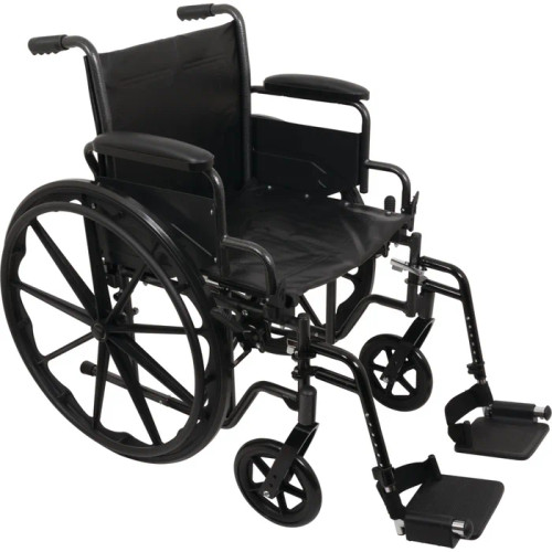 PMI WC21616DE - ProBasics K2 Standard Hemi Wheelchair with Elevating Leg Rests, 16" x 16".