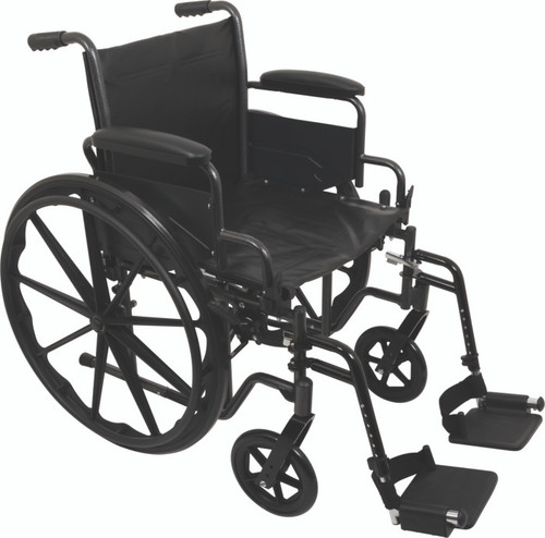 PMI WC21616DS - ProBasics K2 Standard Hemi Wheelchair with Flip Back Arms, 16" x 16"