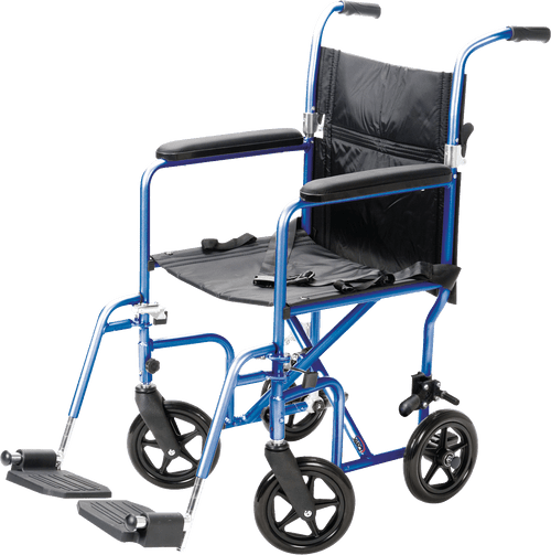 Carex Health FGA33677 0000 - Classics Transport Chair, Metallic Blue