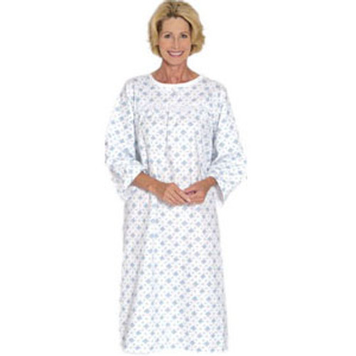 Salk 531 - Flannelette Plus Patient Gown, Floral