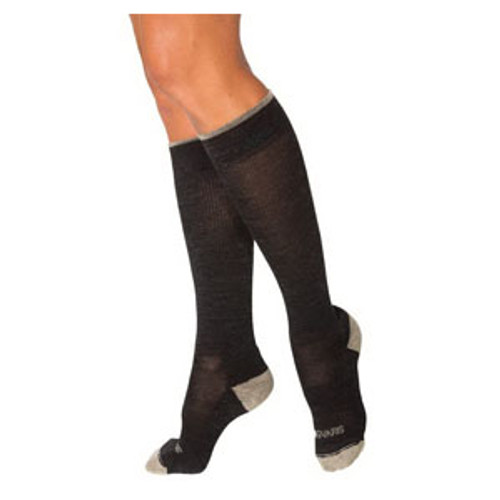 Sigvaris 421CX12 - 421C Merino Outdoor Socks Calf, 15-20mmHg, Unisex, X-Large, Charcoal