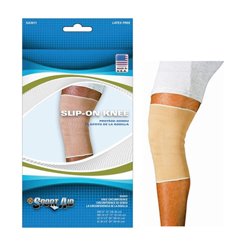Scott Specialties SA3611 BEI LG - Sportaid Knee Brace Slip-On, Beige, Large, 17.5" - 20"