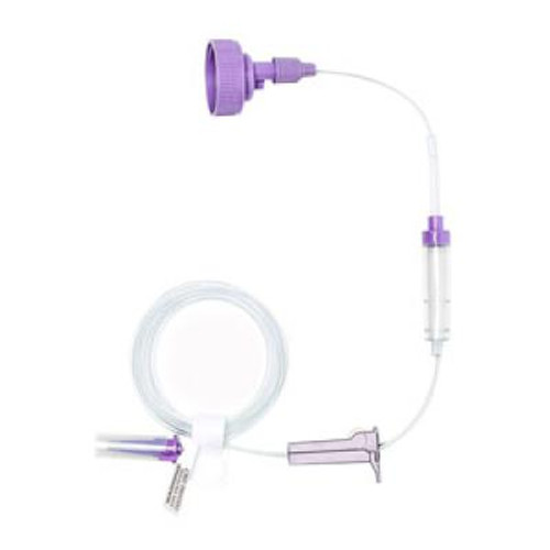 Vesco Medical VED-022 - 40 mm Screw Cap Gravity Feed Transition Set with ENFit Connector