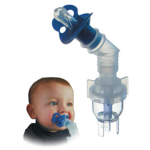 Salter 382 - PediNeb Nebulizer 45 Degree Elbow with Pacifier and 7 ft. Kink Resistant Oxygen Tubing