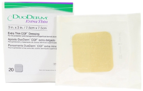 ConvaTec 187901 - Hydrocolloid Dressing DuoDERM® Extra Thin 3 X 3 Inch Square Sterile