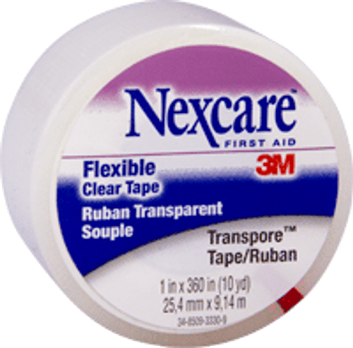 3M 527-P1 - Medical Tape Nexcare™ Transpore™ Water Resistant Plastic 1 Inch X 10 Yard Transparent NonSterile