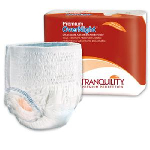 Principle Business Ent 2114 - Unisex Adult Absorbent Underwear Tranquility® Premium OverNighT™ Pull On with Tear Away Seams Small Disposable Heavy Absorbency