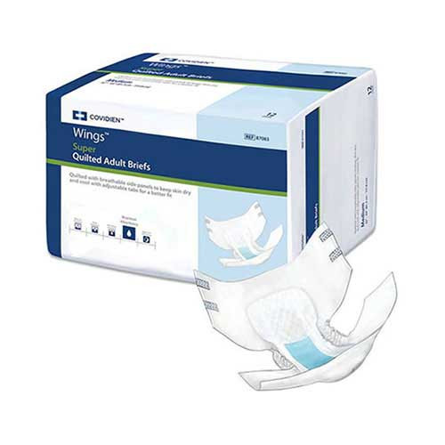 Cardinal Health 87083 - Unisex Adult Incontinence Brief Wings™ Super Medium Disposable Heavy Absorbency