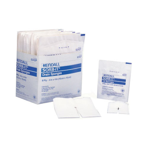 Cardinal Health 6241 - I.V. Sponge Curity™ Nonwoven 2 X 2 Inch Sterile