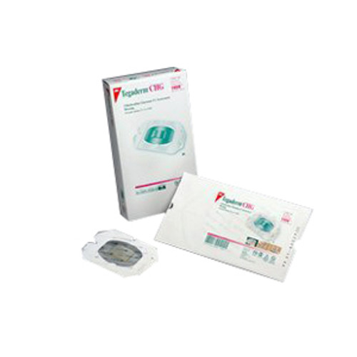 3M 1658 - I.V. Dressing with CHG 3M™ Tegaderm™ CHG (Chlorhexidine Gluconate) / Film 4 X 4-3/4 Inch Sterile