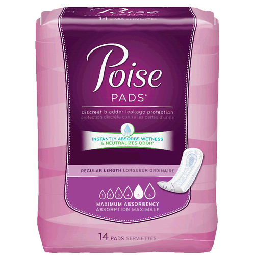 Poise® Overnight Ultimate Bladder Control Pad, 16.2-Inch Length