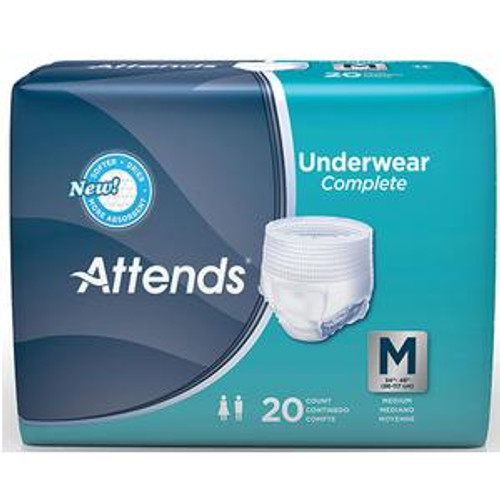 Attends APP0720 - Unisex Adult Absorbent Underwear Attends® Advanced Pull On with Tear Away Seams Medium Disposable Heavy Absorbency