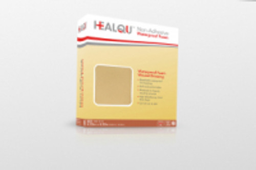 Healqu 9021810 - Healqu Non-Adhesive Waterproof Foam Dressing 4.25" x4.25"