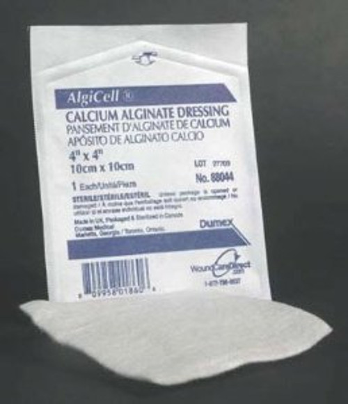 Gentell 88044 - Alginate Dressing Algicell® 4 X 4 Inch Square Calcium Alginate Sterile