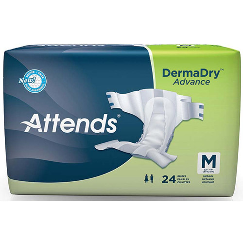 Attends DDA20 - Unisex Adult Incontinence Brief Attends® Medium Disposable Heavy Absorbency