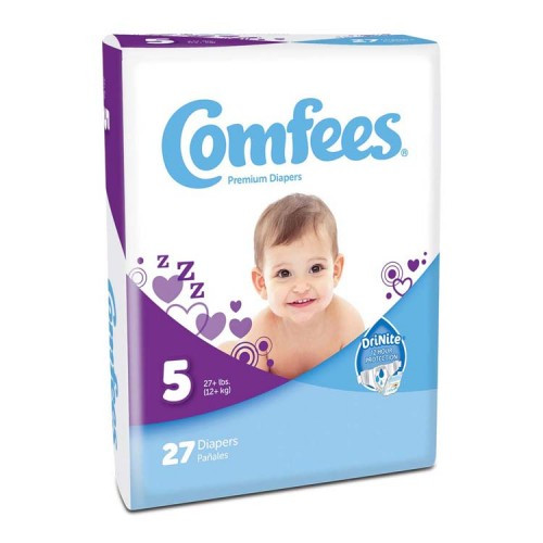 Attends CMF-5 - Unisex Baby Diaper Comfees® Size 5 Disposable Moderate Absorbency
