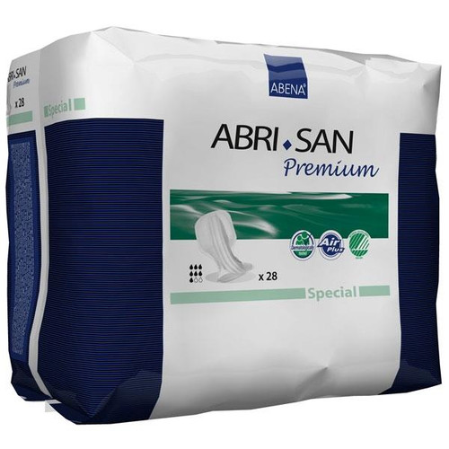 Abena 300200 - Bladder Control Pad Abri-San™ Special 27-1/2 Inch Length Moderate Absorbency Fluff / Polymer Core One Size Fits Most