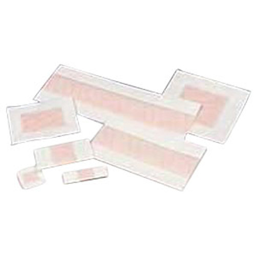 Ferris 7031 - Adhesive Strip PolyMem® 1 X 3 Inch Polyurethane / Film Rectangle Pink / White Sterile