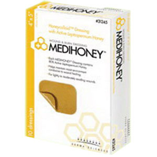 Integra Lifesciences 31245 - Honeycolloid Dressing MEDIHONEY® Honeycolloid™ 4 X 5 Inch Rectangle Sterile